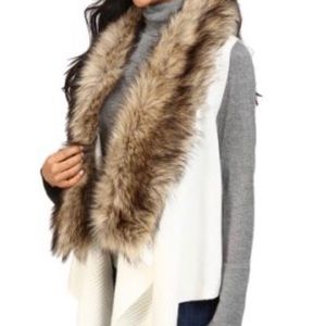 Michal Kors Faux Fur Sweater Vest Size Med
